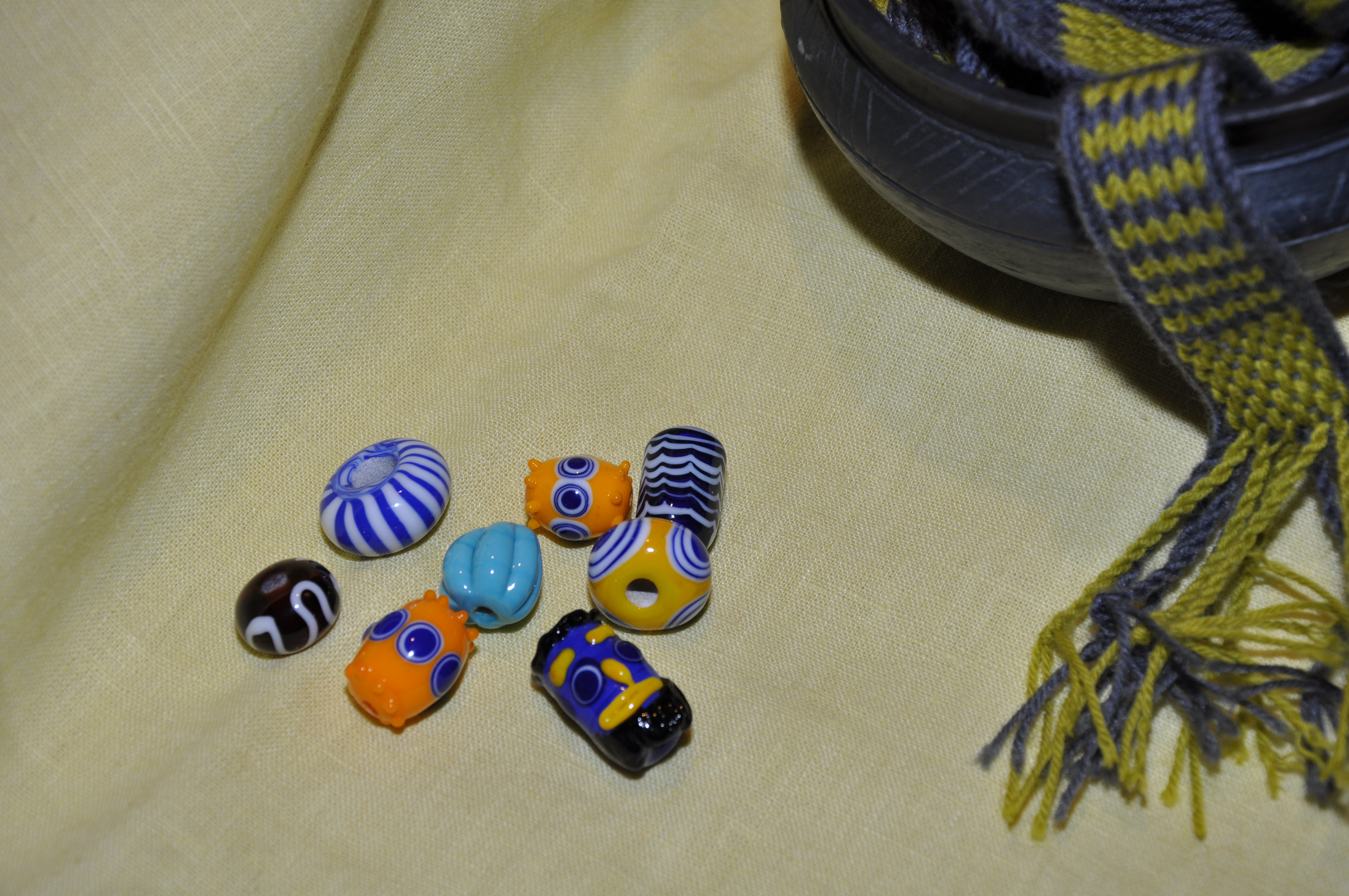 Eine kleine Auswahl von Repliken keltischer Glasperlen